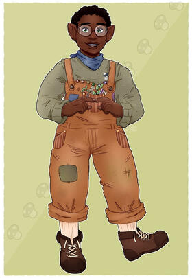 Alder the Wizard Character Design